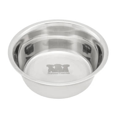 Large stainless steel top dog bowls